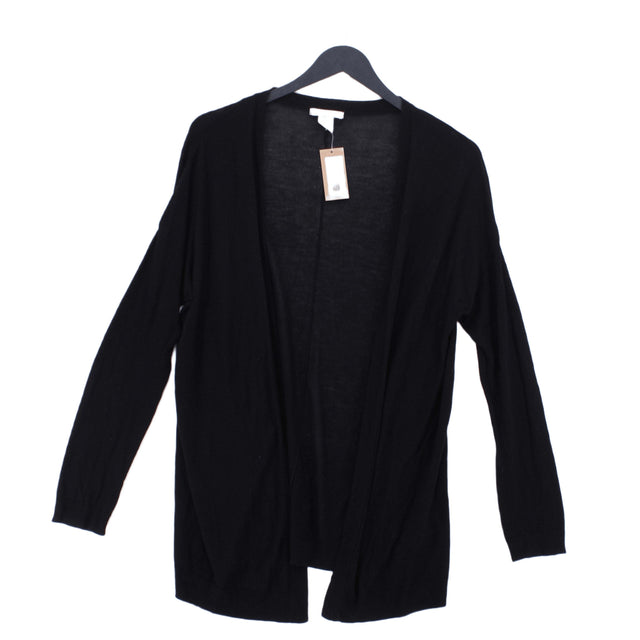 H&M Women's Cardigan S Black Viscose with Acrylic