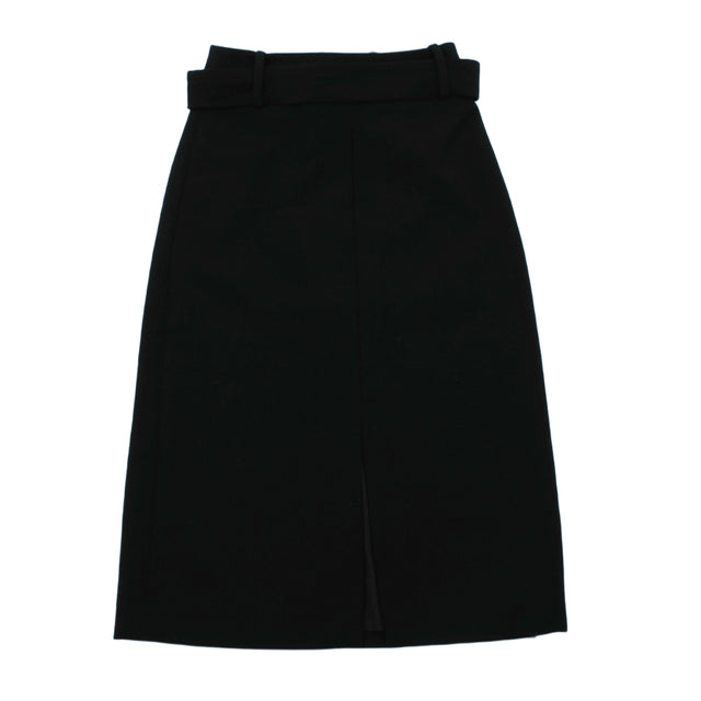 Warehouse Women's Midi Skirt UK 6 Black Polyester with Viscose, Elastane