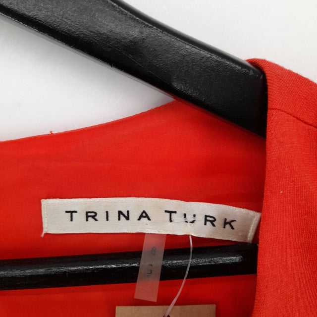 Buy the Trina Turk Cotton Blend Black Dress Pants Size 8