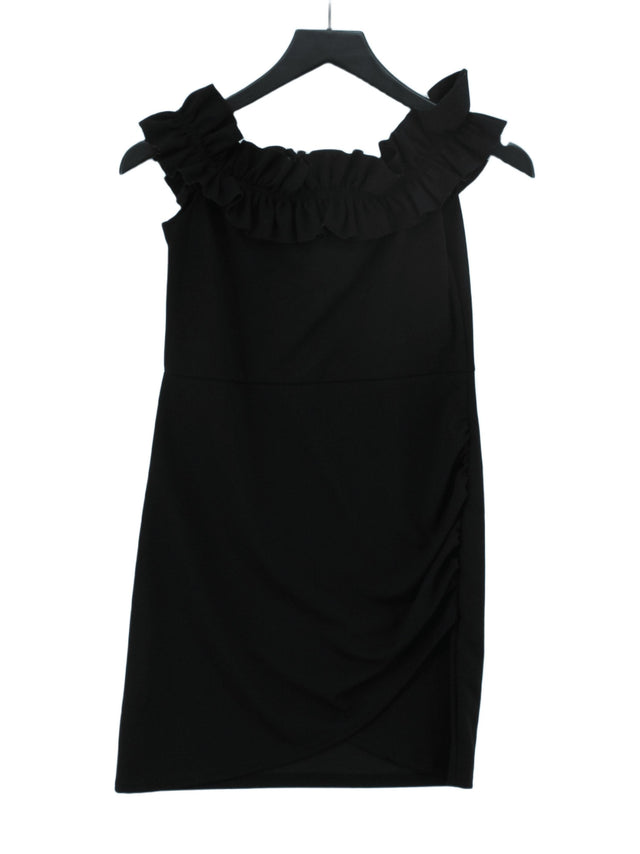 Quiz Women's Midi Dress UK 10 Black Elastane with Polyester