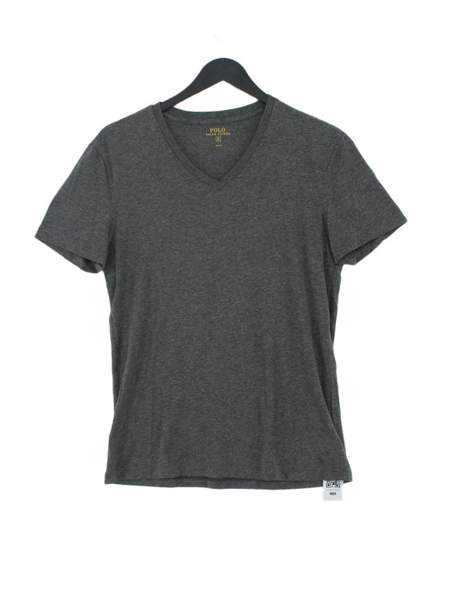 Ralph Lauren Men's T-Shirt S Grey Cotton with Polyester