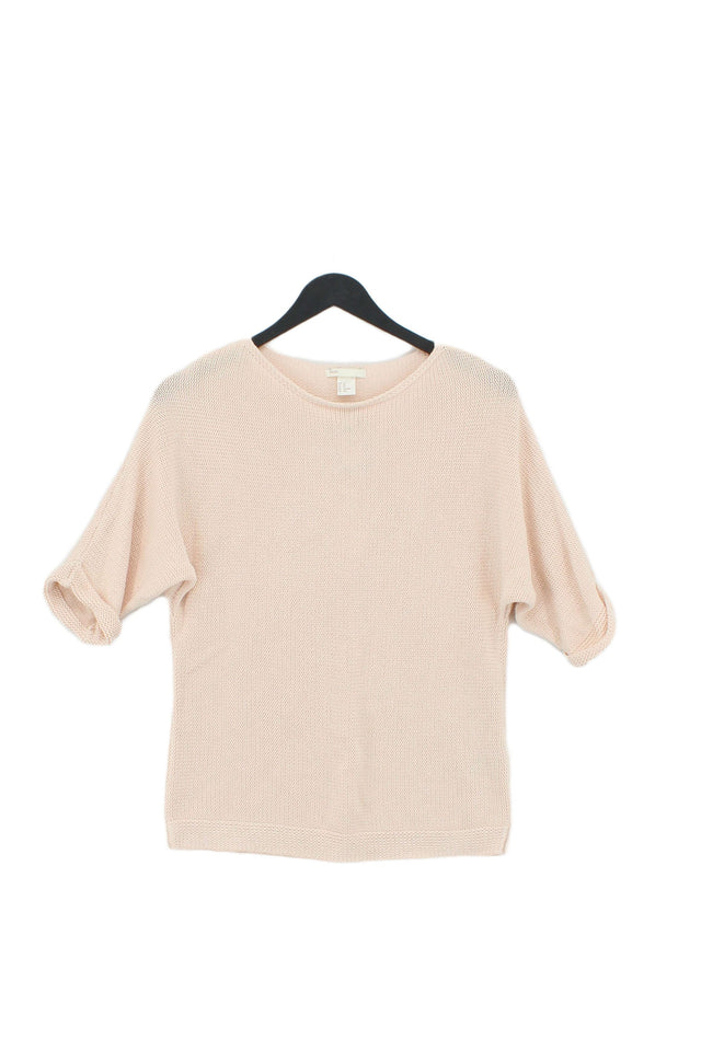 H&M Women's Top XS Pink Cotton with Acrylic