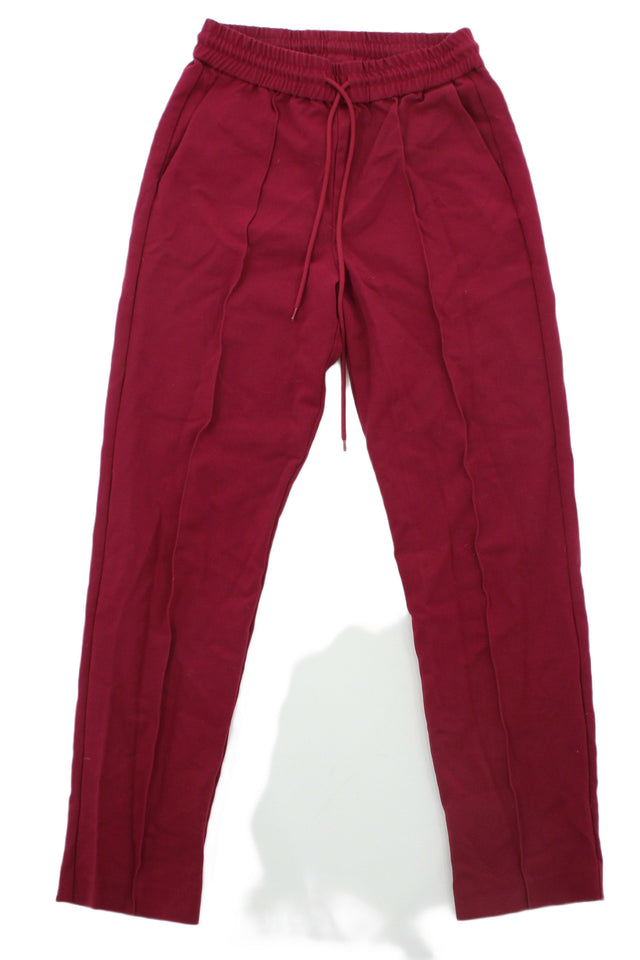 French Connection Women's Trousers UK 8 Red Viscose with Polyester