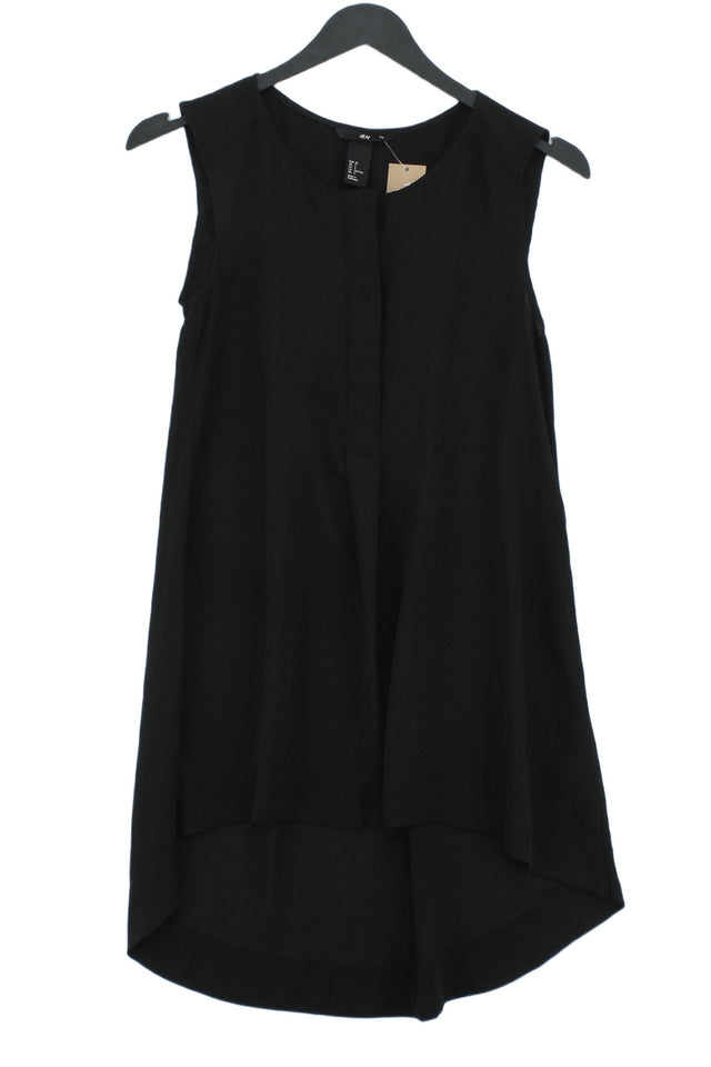 H&M Women's Mini Dress UK 4 Black 100% Polyester