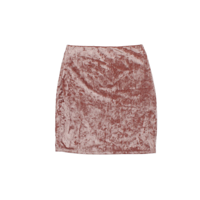 Boohoo Women's Mini Skirt UK 10 Pink 100% Polyester