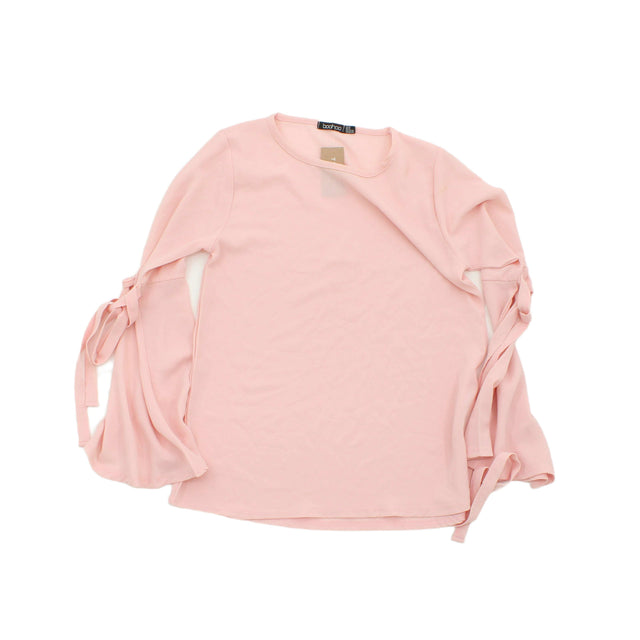 Boohoo Women's Top UK 8 Pink Polyester with Other