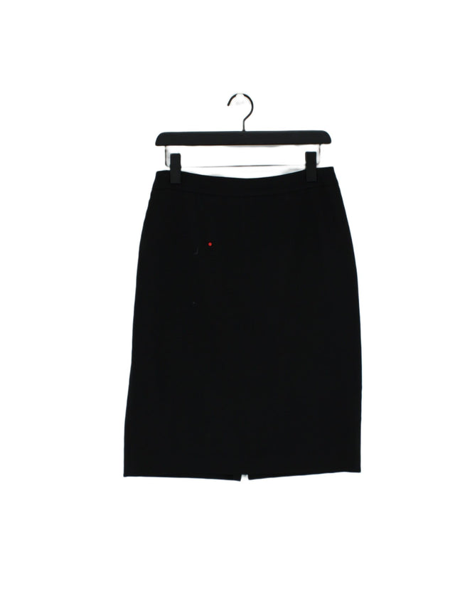 Artigiano Women's Midi Skirt UK 12 Black Polyester with Elastane, Wool