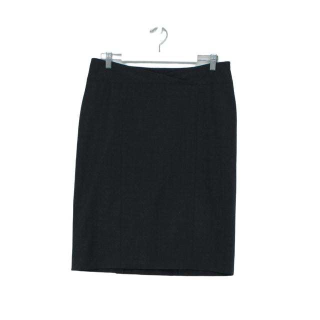Planet Women's Midi Skirt UK 12 Grey 100% Polyester
