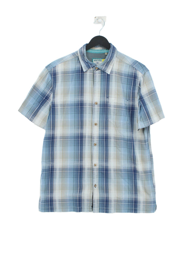 Mantaray Men's Shirt Chest: 40 in Blue 100% Cotton