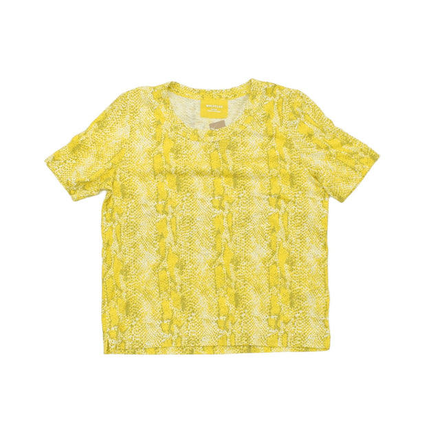 Whistles Women's Top M Yellow 100% Cotton
