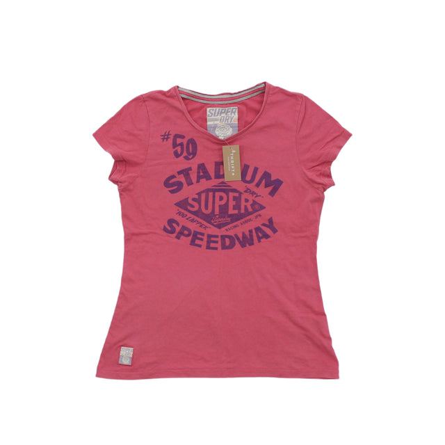 Superdry Women's Top L Pink 100% Cotton