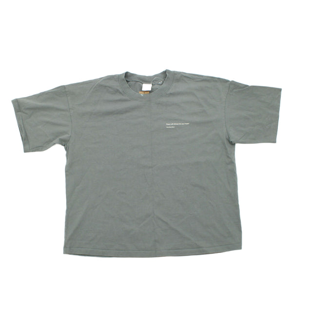 H&M Men's T-Shirt M Green 100% Cotton