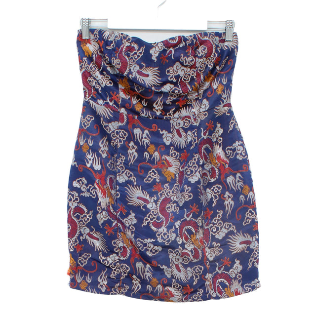 Pretty Little Thing Women's Mini Dress UK 8 Blue 100% Polyester