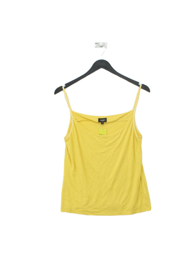 Hobbs Women's T-Shirt L Yellow Viscose with Elastane