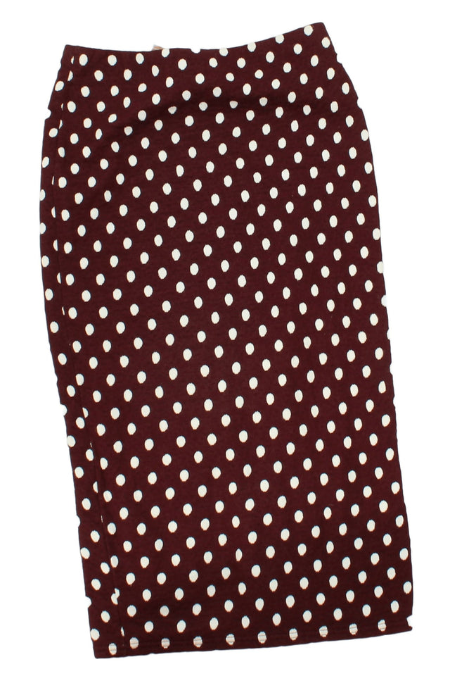 River Island Women's Mini Skirt UK 6 Red Cotton with Polyester, Elastane
