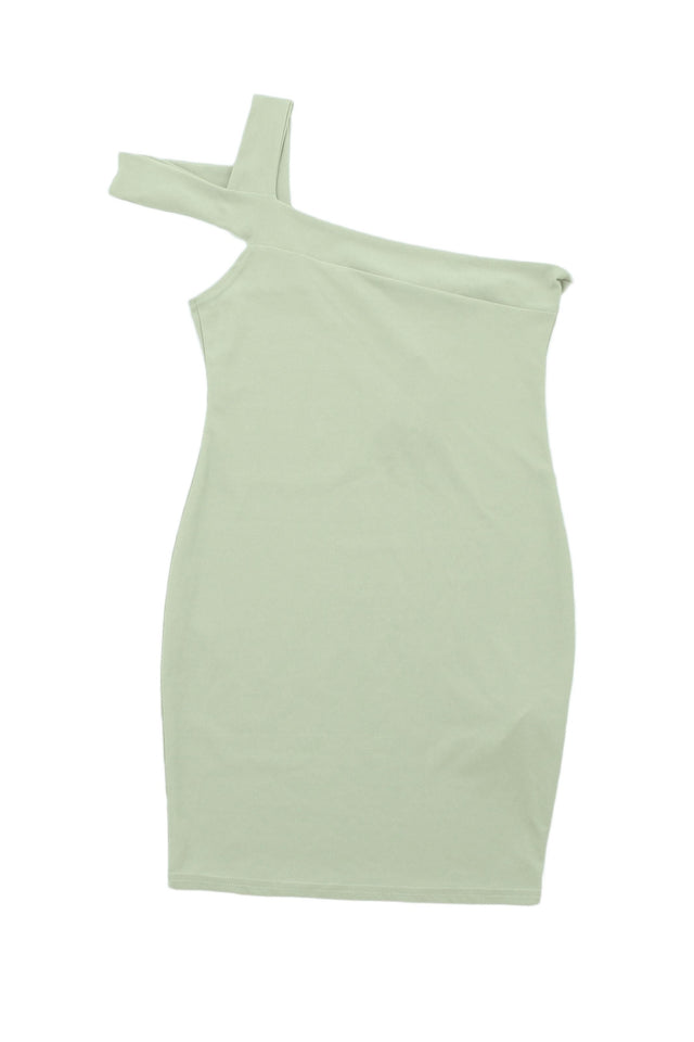 Boohoo Women's Mini Dress UK 10 Green Polyester with Elastane