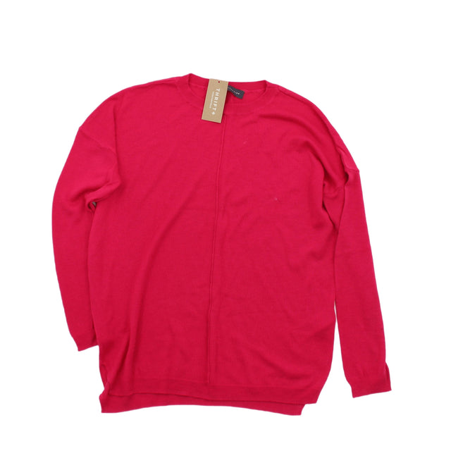M&S Women's Jumper S Pink Viscose with Acrylic