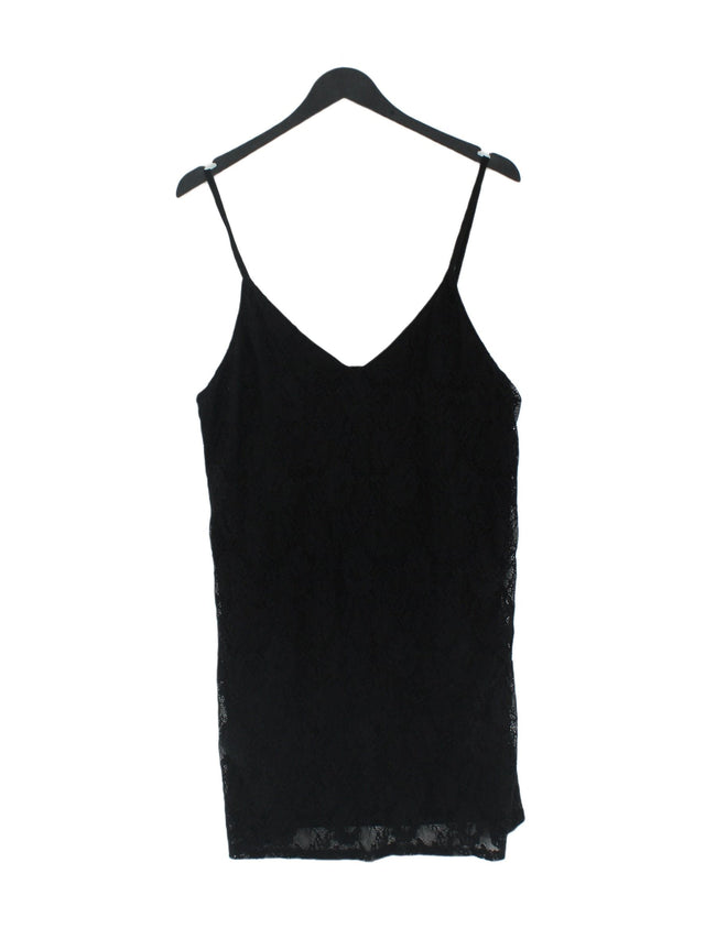 Monki Women's Mini Dress M Black Polyamide with Elastane