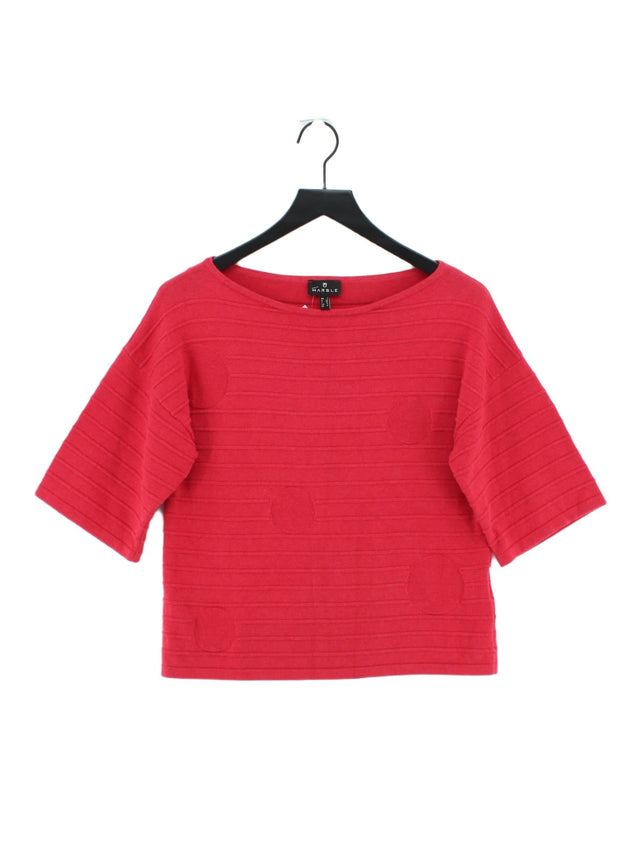 Marble Women's Jumper XS Red 100% Cotton