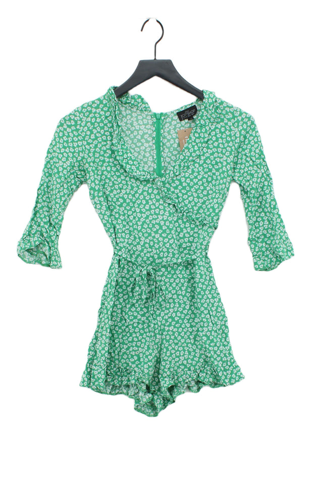 Topshop Women's Playsuit UK 4 Green 100% Other
