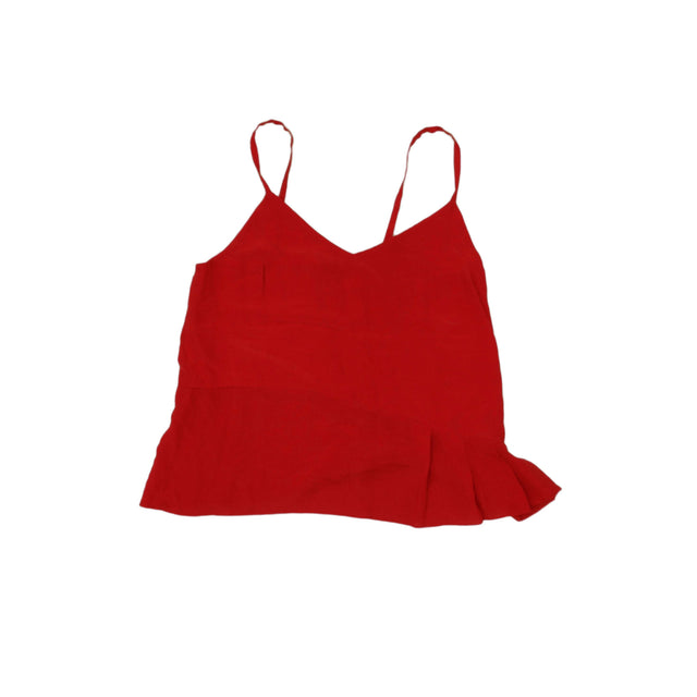 Topshop Women's Top UK 6 Red 100% Other