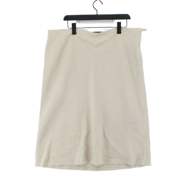 Marina Rinaldi Women's Midi Skirt W 38 in Tan 100% Other