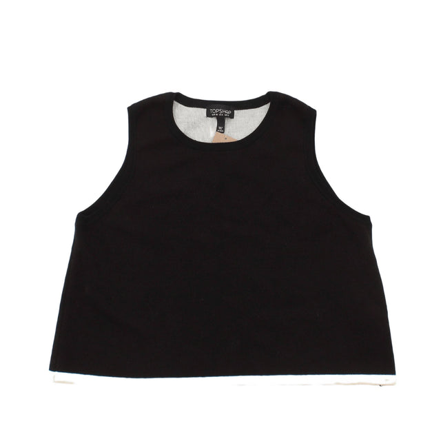 Topshop Women's Top UK 10 Black Acrylic with Viscose, Other