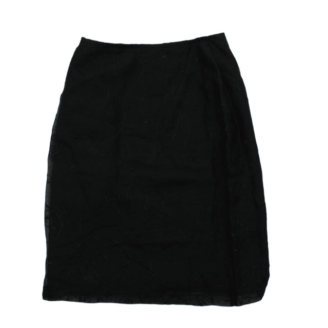 Patsy Seddon Women's Midi Skirt UK 12 Black 100% Polyester