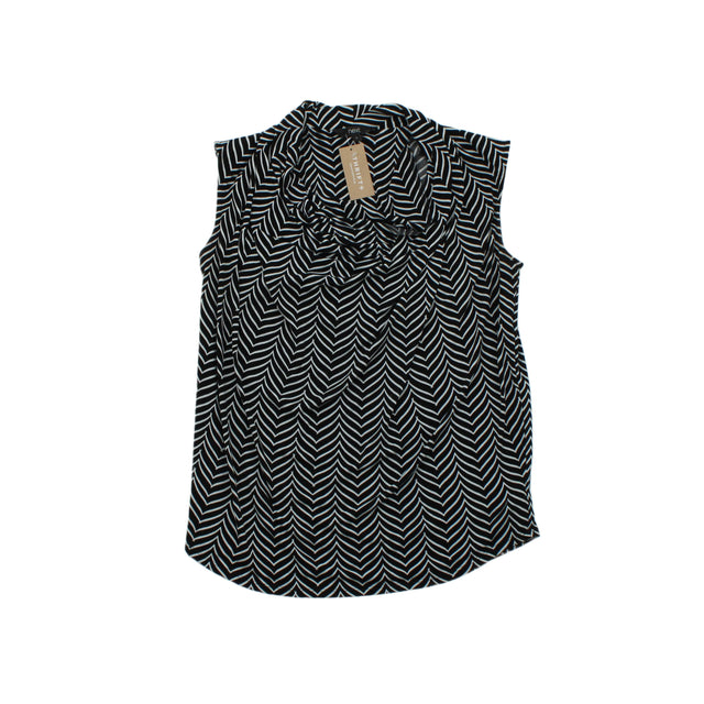 Next Women's Top UK 8 Black Polyester with Elastane