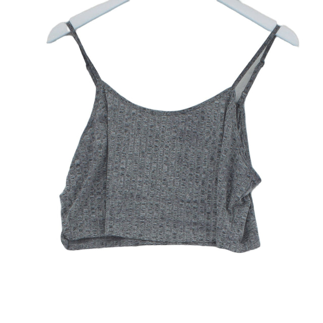 Shein Women's Top L Grey 100% Cotton