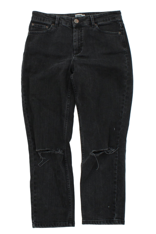 Asos Women's Jeans W 25 in Black Cotton with Elastane