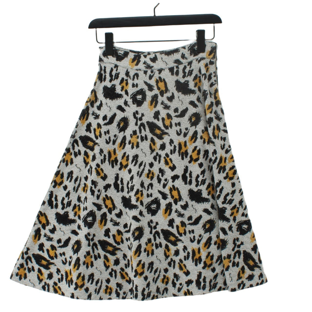 & Other Stories Women's Midi Skirt UK 6 Grey 100% Cotton