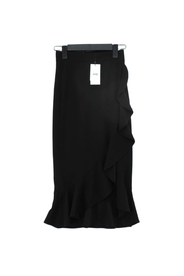 Lipsy Women's Midi Skirt UK 6 Black Polyester with Other