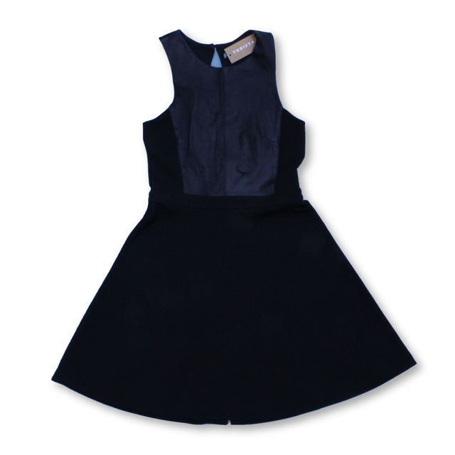 Club Monaco Women's Mini Dress UK 6 Black 100% Polyester