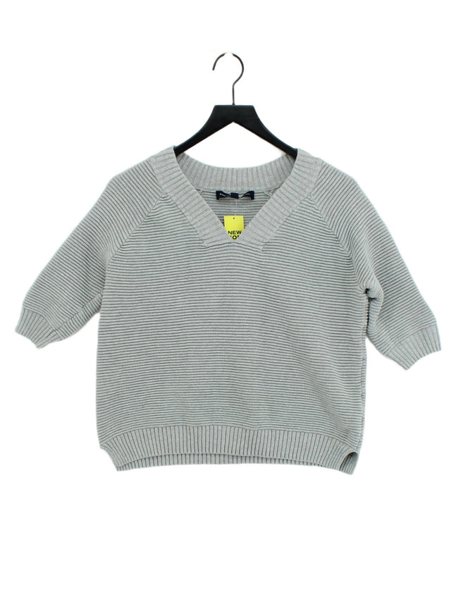 French Connection Women's Jumper XS Grey 100% Cotton