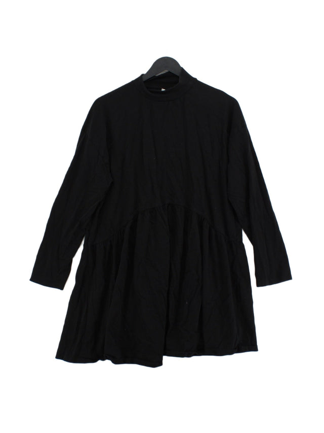Asos Women's Midi Dress UK 12 Black 100% Cotton