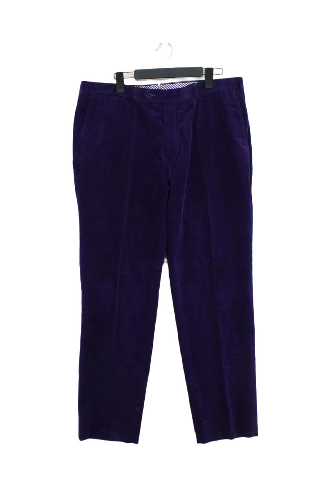 Trotter & Deane Women's Trousers W 38 in Purple Polyester with Viscose