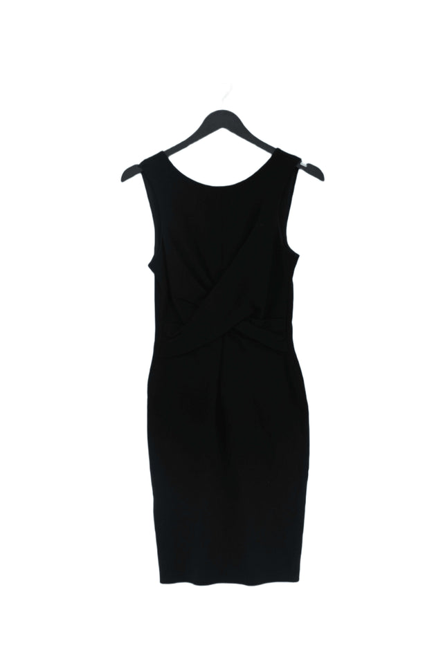 Topshop Women's Midi Dress UK 6 Black Cotton with Polyester, Elastane