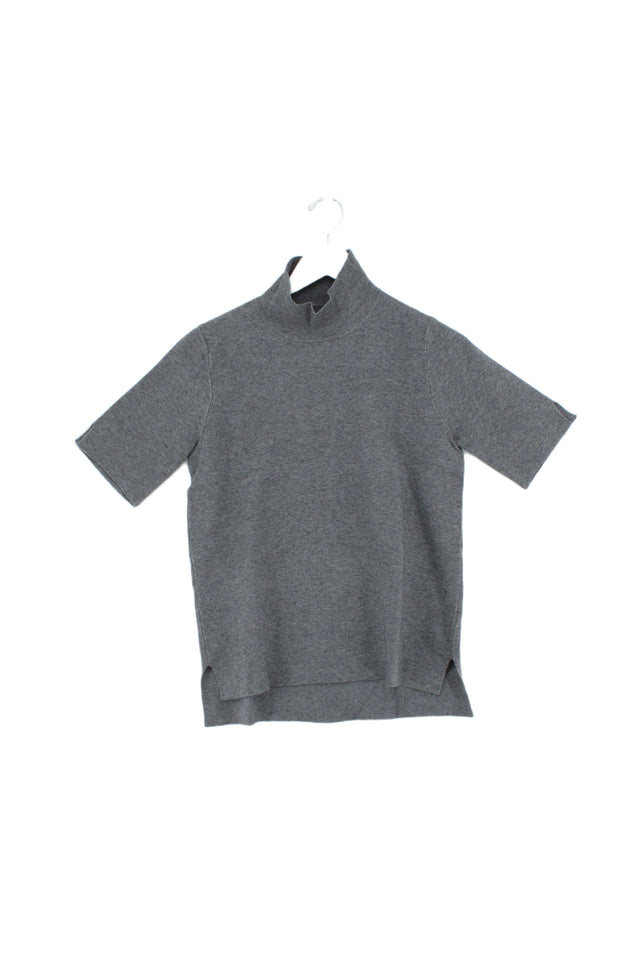 Zara Women's Top L Grey Polyester with Viscose, Other