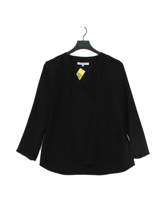 Gerard Darel Women's Shirt UK 12 Black Cotton with Polyester