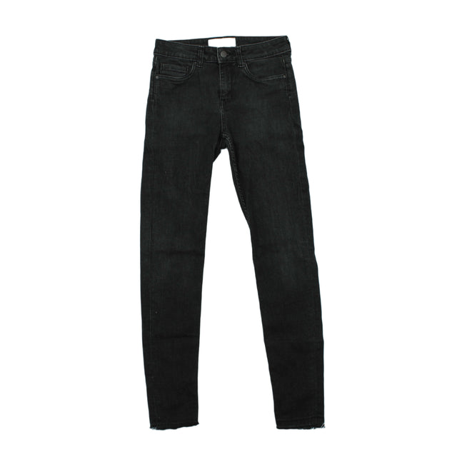 Pieces Women's Jeans S Black Cotton with Polyester