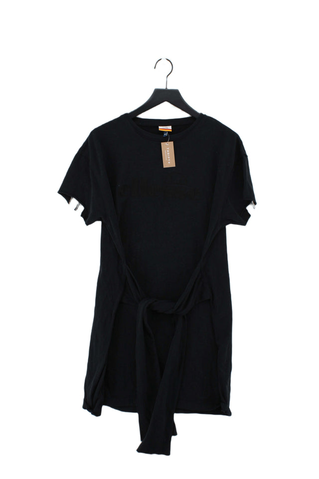 Ellesse Womens Midi Dress 10 Black 100% - Cotton