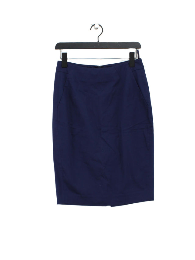 French Connection Women's Maxi Skirt M Blue Cotton with Elastane, Spandex