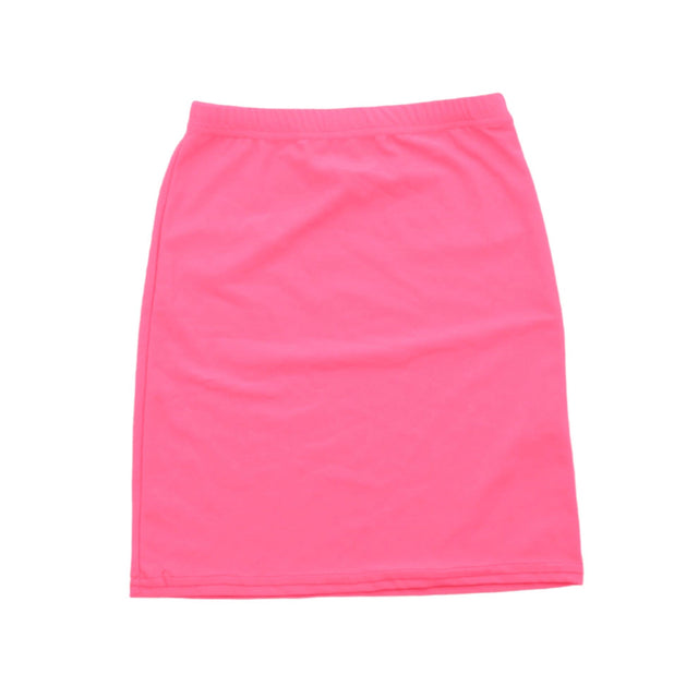 Pretty Little Thing Women's Mini Skirt UK 6 Pink Polyester with Other