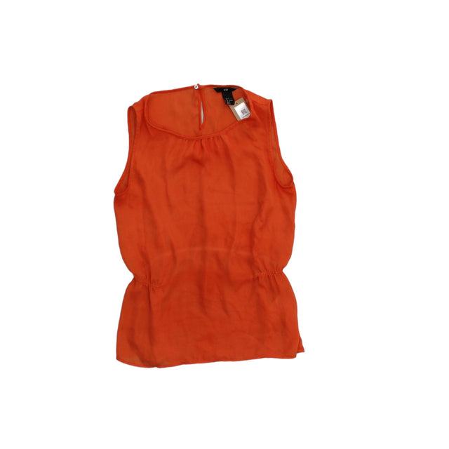 H&M Women's Blouse UK 8 Orange 100% Polyester