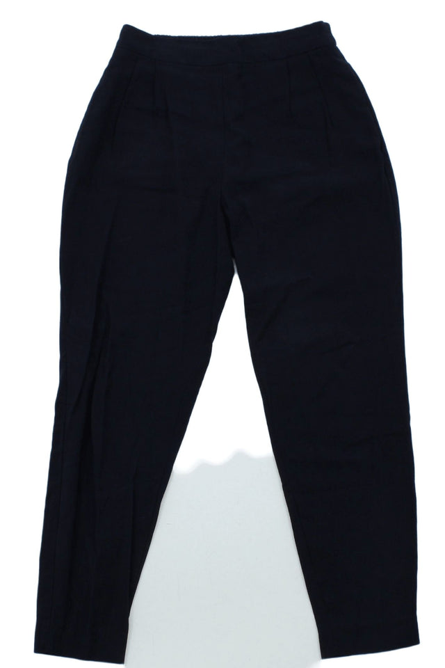 Zara Basic Women's Trousers XS Blue Polyester with Viscose