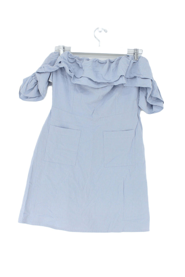 Asos Women's Mini Dress UK 10 Blue 100% Cotton