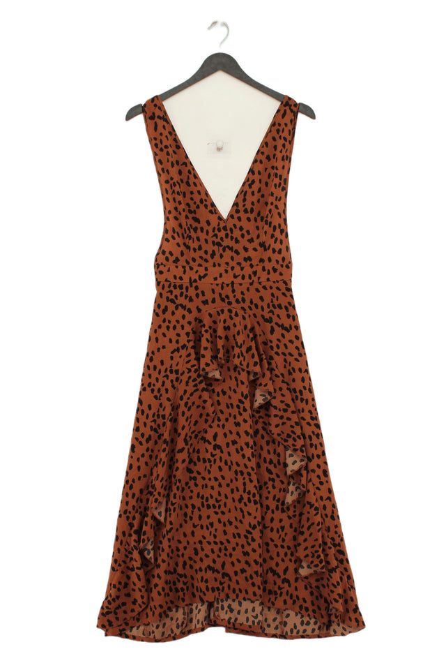 Nasty Gal Women's Midi Dress UK 8 Brown 100% Polyester