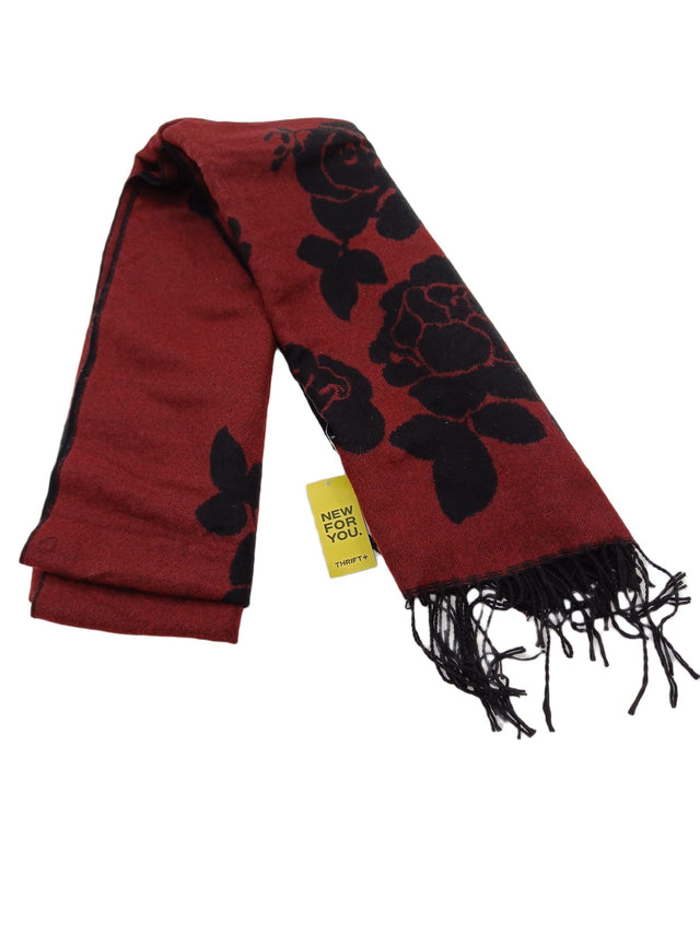 Yumi Women's Scarf Red Viscose with Wool