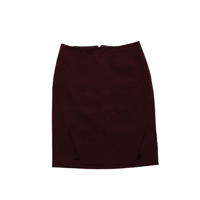 White House Black Market Women's Midi Skirt UK 10 Purple 100% Polyester